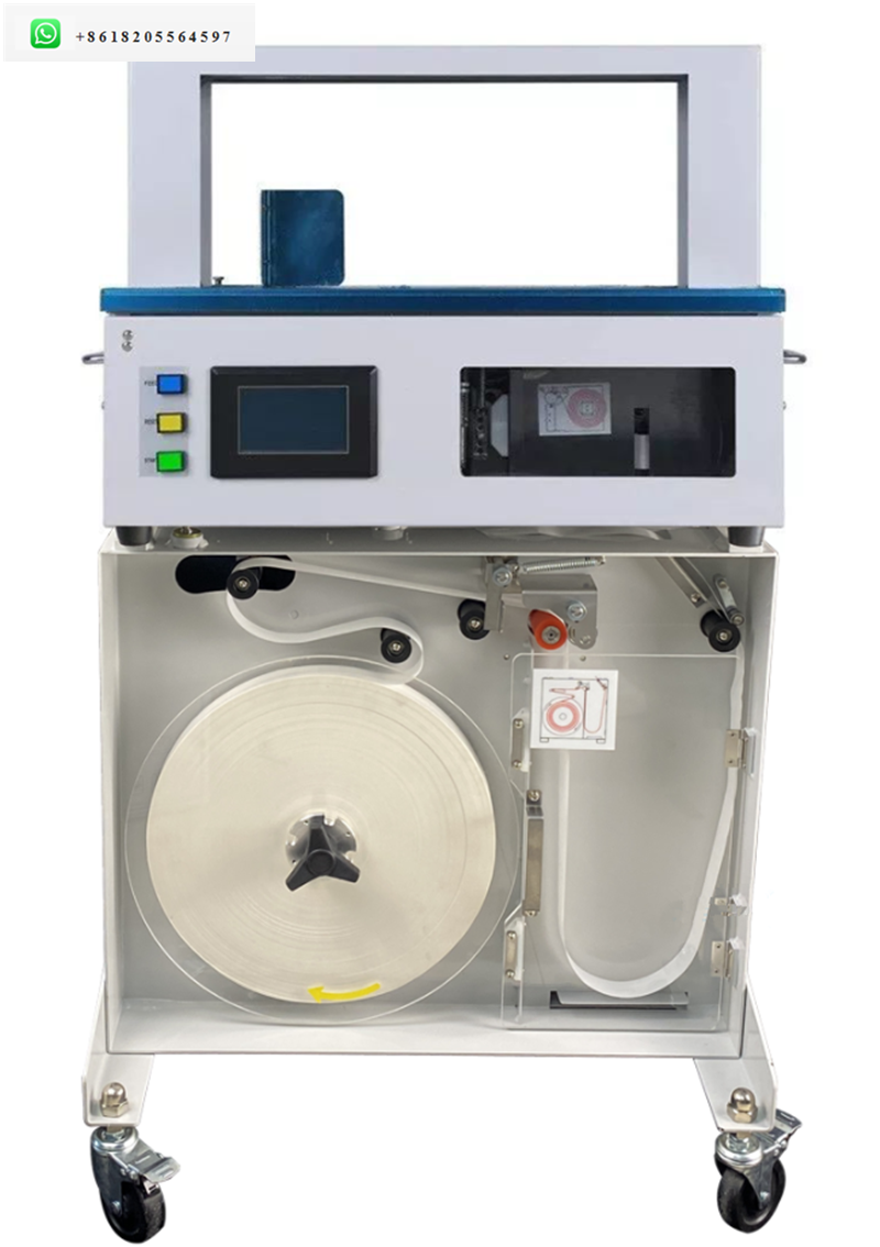 Paper or plastic banding machine for band pack