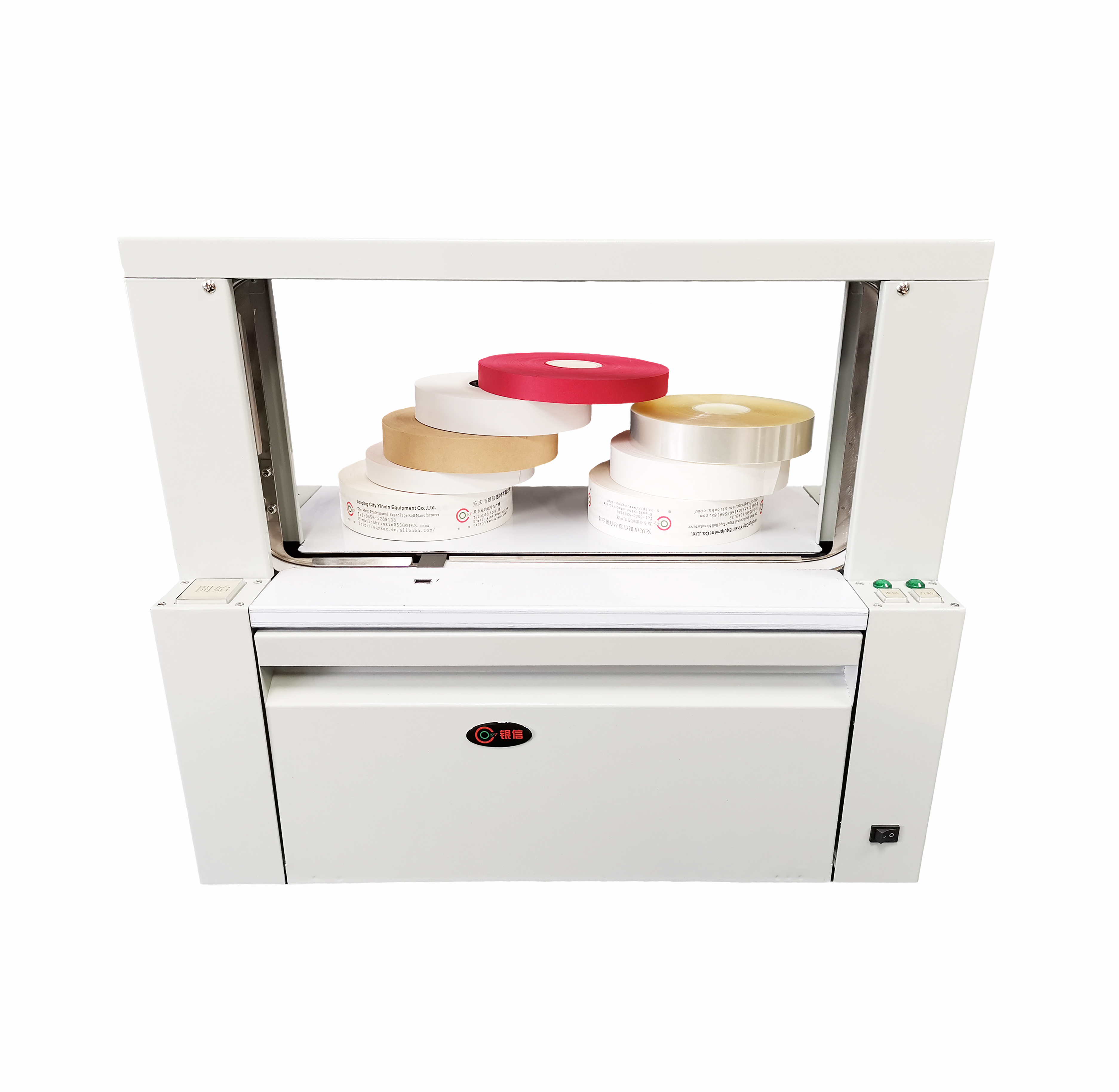 Paper OPP tape wrapping machine also have rolls offered you