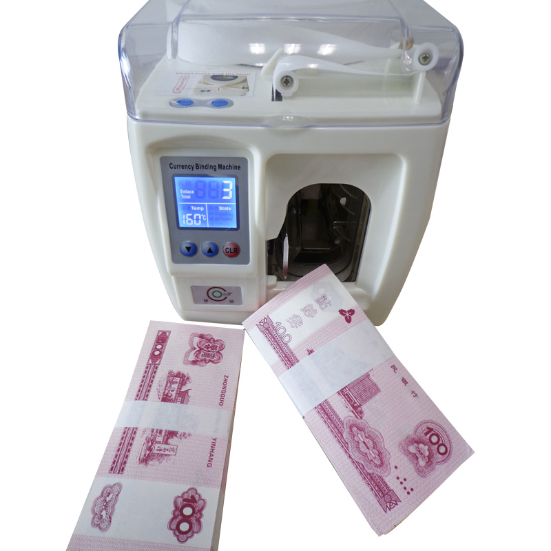 Currency binding machine for easy bank use